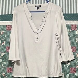 White Alfred Dunner Women's Top